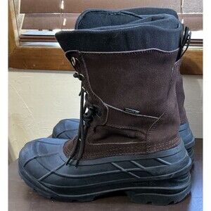 Kamik Nation Plus waterproof winter boots in dark brown Size 12.5